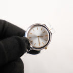 Yves Saint Laurent YSL Orologio Vintage Donna con Quadrante Argentato e Bracciale in Metallo Argentato e Dettagli Dorati