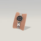 Yves Saint Laurent YSL Orologio Vintage Donna al Quarzo con Quadrante Blu e Bracciale Argentato con Dettagli Dorati