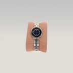 Yves Saint Laurent YSL Orologio Vintage Donna al Quarzo con Quadrante Blu e Bracciale Argentato con Dettagli Dorati