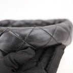 Saint Laurent Borsa Hobo Mini Nera Trapuntata in Pelle con Logo YSL Dorato
