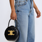 Celine Box Triomphe-Borsa A Mano In Pelle Lucertola