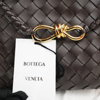 Bottega Veneta Andiamo borsa intrecciata marrone scuro in pelle