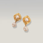 Chanel Orecchini a Clip Pendenti Vintage in Lega Metallica Dorata con Perle – Bijoux Donna