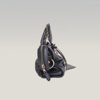 Balenciaga Mini City Borsa Vintage in Pelle Blu Scuro con Borchie Argento Giant 12