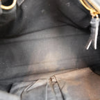 Balenciaga Classic City Borsa Motorcycle in Pelle di Capra Grigia con Borchie Dorate 30 cm