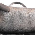Balenciaga Papier A6 Graffiti Borsa a Mano Piccola in Pelle Nera con Borchie