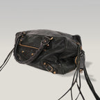 Balenciaga Classic City Mini Borsa a Mano in Pelle Nera con Borchie