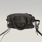 Balenciaga Classic City Mini Borsa a Mano in Pelle Nera con Borchie
