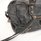 Balenciaga Classic City Mini Borsa a Mano in Pelle Nera con Borchie