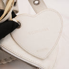 Balenciaga Le Cagole XS Bianca in Pelle di Agnello Arena con Hardware Argento Anticato