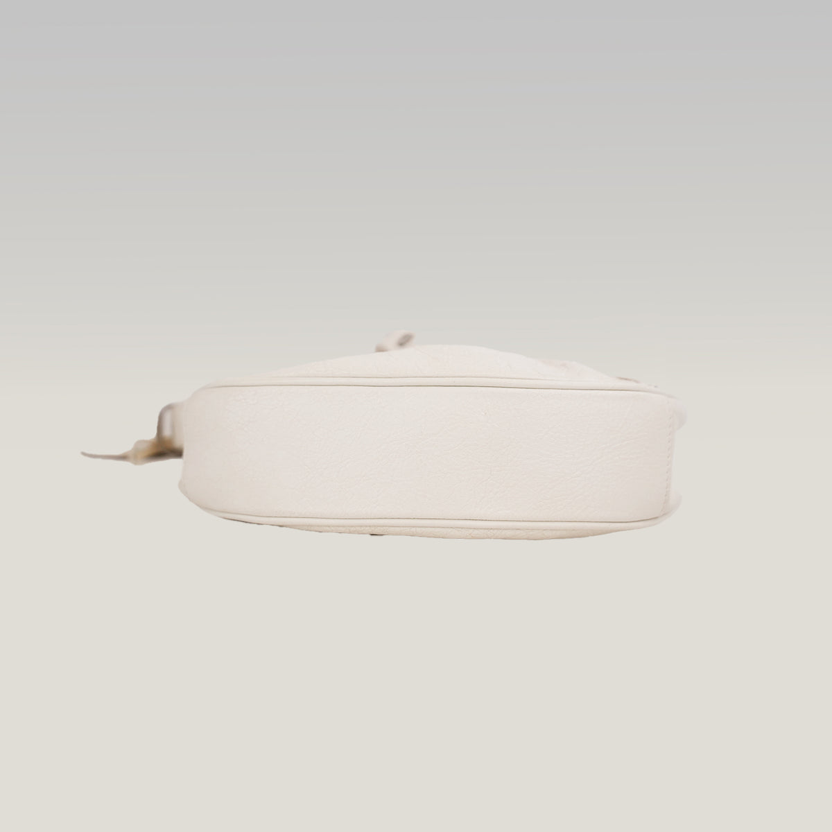 Balenciaga Le Cagole XS Bianca in Pelle di Agnello Arena con Hardware Argento Anticato