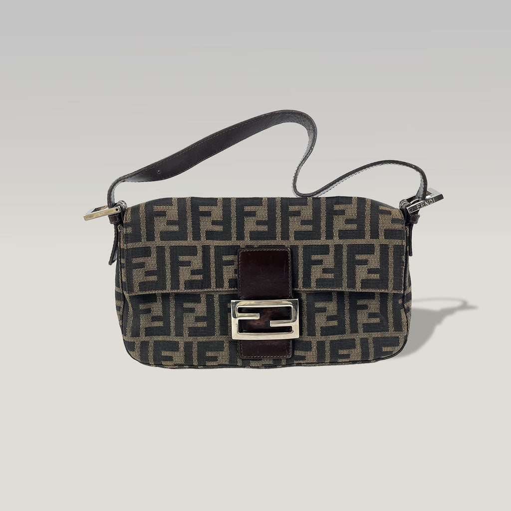 FENDI Baguette Vintage Zucca FF Tela Monogram Spalla