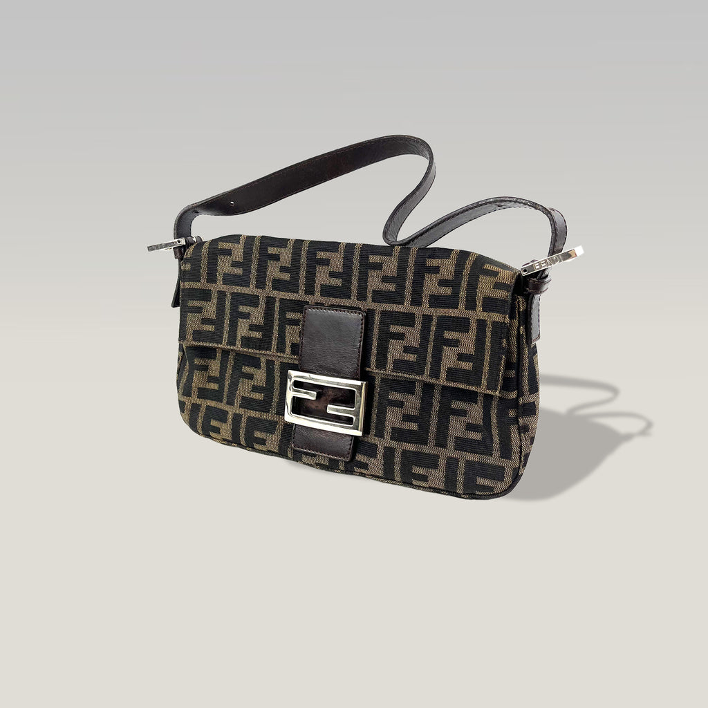 FENDI Baguette Vintage Zucca FF Tela Monogram Spalla