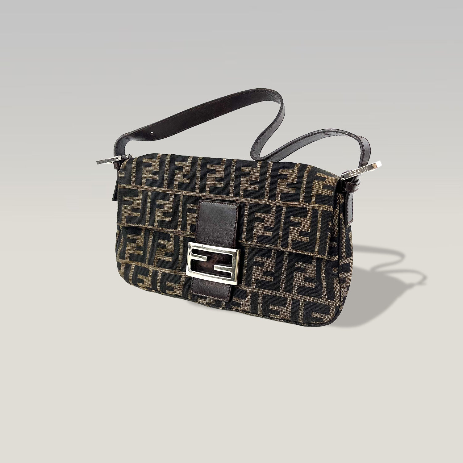 FENDI Baguette Vintage Zucca FF Tela Monogram Spalla