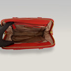 Miu Miu Borsa Donna in Pelle Matelassé Rossa Handbag con Doppi Manici e Dettagli Gold