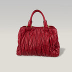 Miu Miu Wander Small Matelassé in Pelle di Vitello Rossa – Borsa Bauletto Donna 29 cm