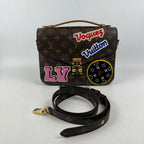 Louis Vuitton Pochette Métis Monogram con Patch Ricamati Multicolor in Tela e Pelle