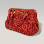 Miu Miu Borsa a Mano in Pelle Matelassé Rossa con Tracolla | Handbag Donna in Pelle Trapuntata