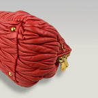 Miu Miu Borsa a Mano in Pelle Matelassé Rossa con Tracolla | Handbag Donna in Pelle Trapuntata