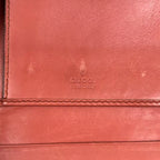 Gucci Portafoglio Compatto GG Supreme Beige in Tela Rivestita e Pelle con Dettagli Dorati
