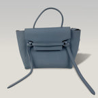 Celine Belt Bag Micro in Pelle Martellata Blu con Tracolla