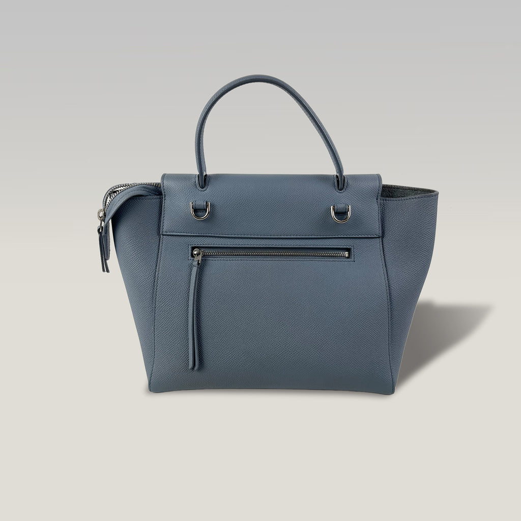 Celine Belt Bag Micro in Pelle Martellata Blu con Tracolla