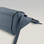 Celine Belt Bag Micro in Pelle Martellata Blu con Tracolla