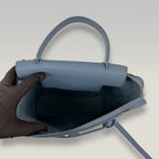 Celine Belt Bag Micro in Pelle Martellata Blu con Tracolla