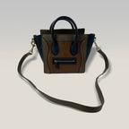 CELINE Luggage Nano Leather Bag – Multicolor Top Handle Crossbody