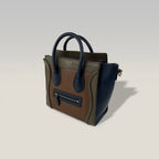 CELINE Luggage Nano Leather Bag – Multicolor Top Handle Crossbody