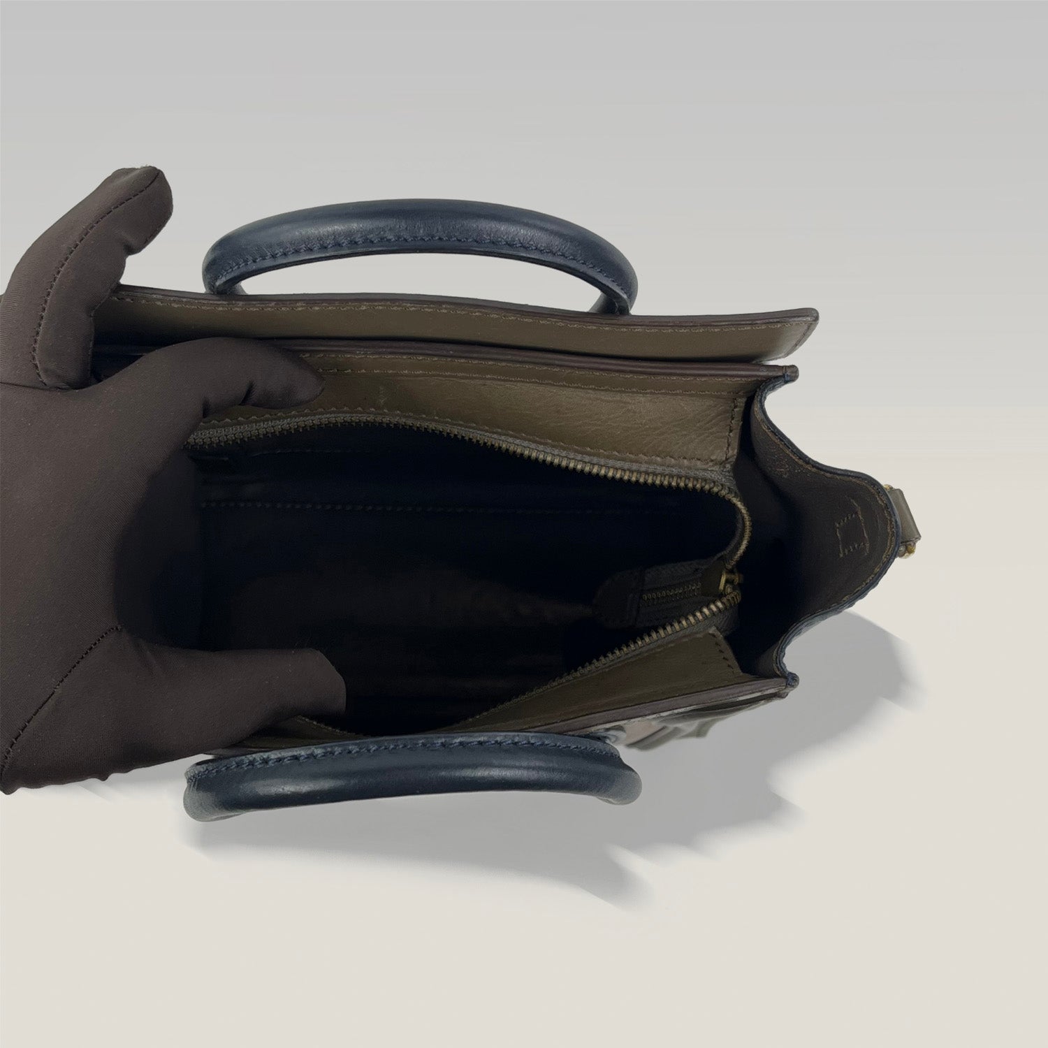 CELINE Luggage Nano Leather Bag – Multicolor Top Handle Crossbody