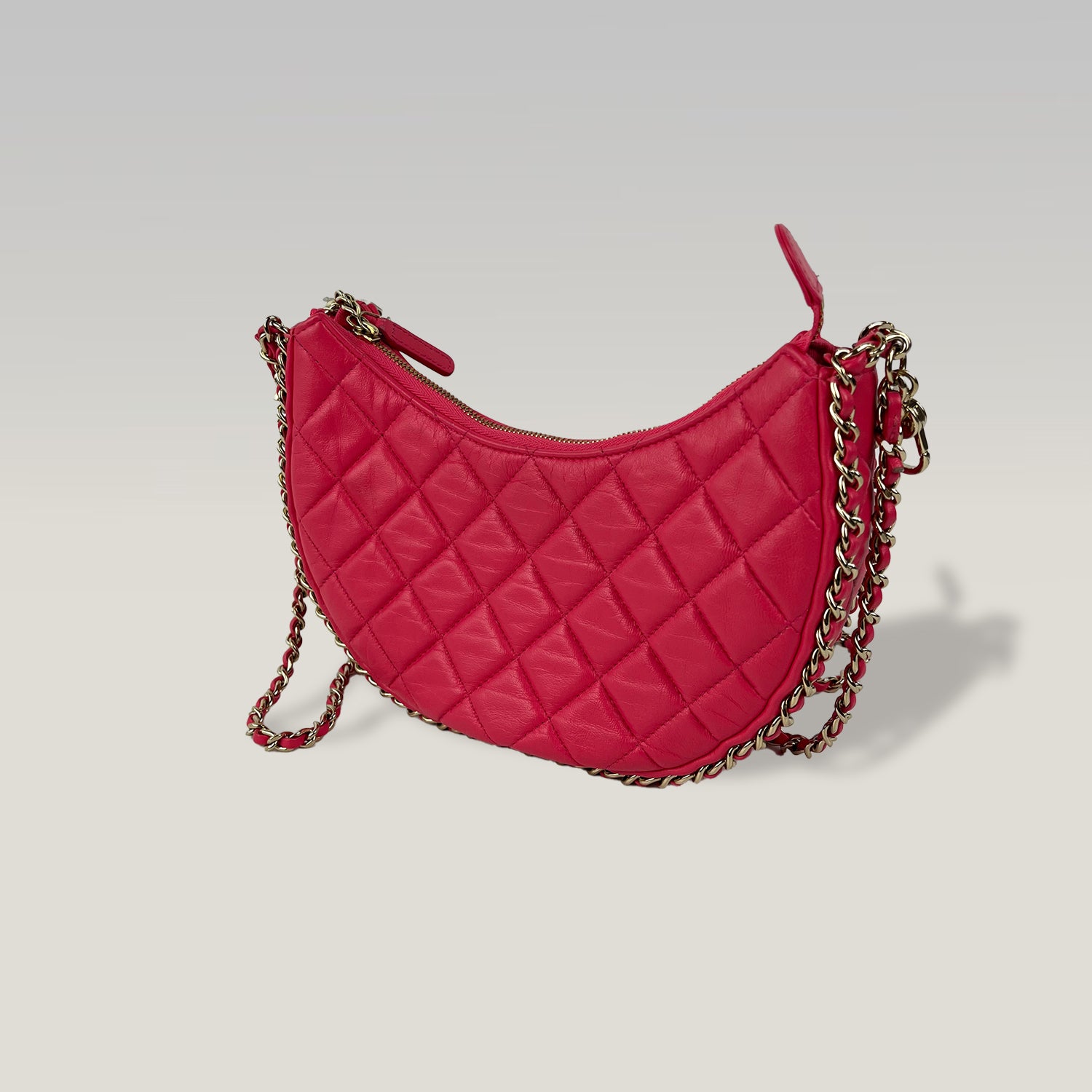 Chanel Small Gabrielle Hobo Bag Rosa in Pelle Trapuntata