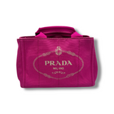 Prada Small Canapa Logo Tote