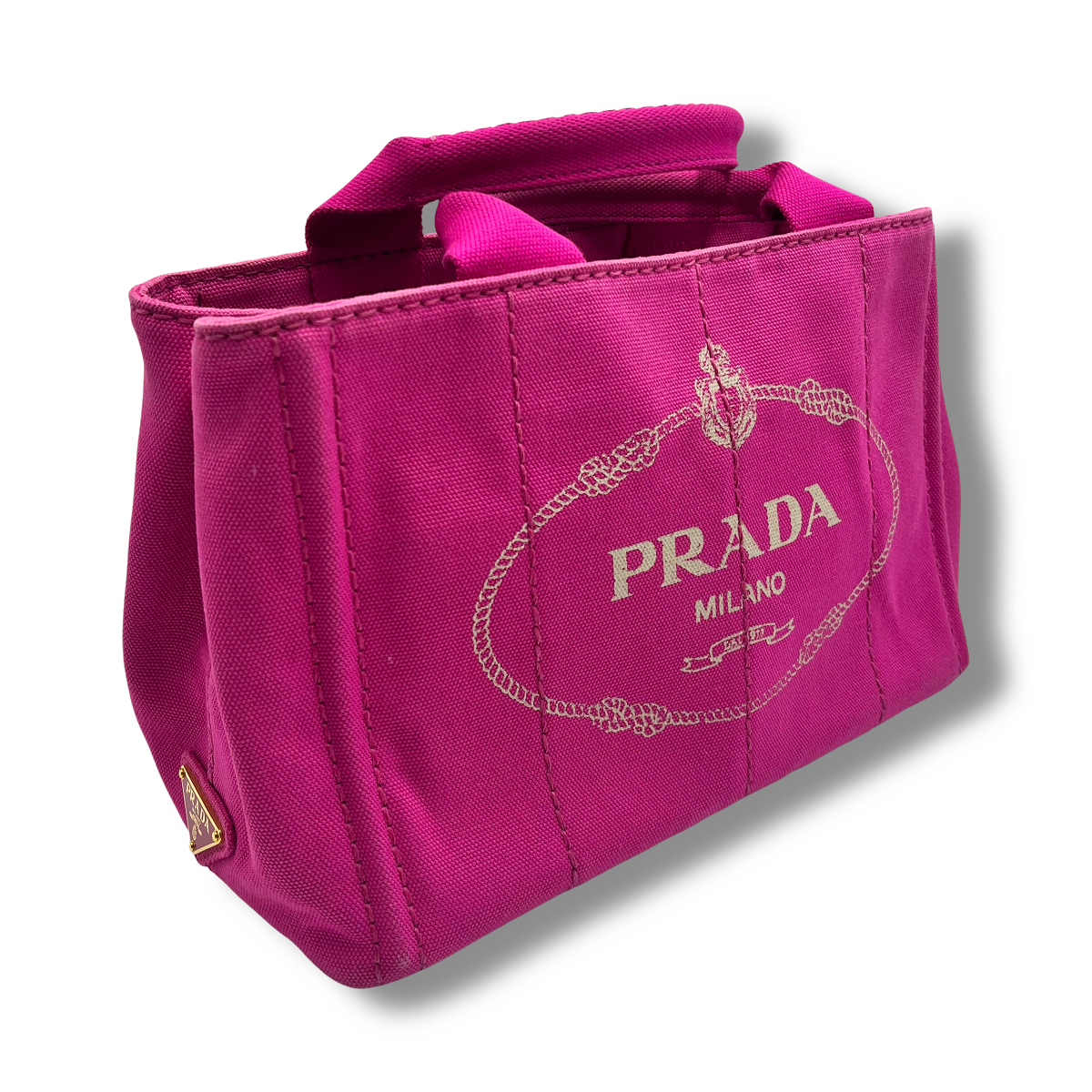 Prada Small Canapa Logo Tote