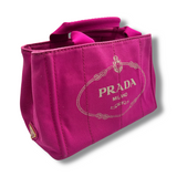 Prada Small Canapa Logo Tote