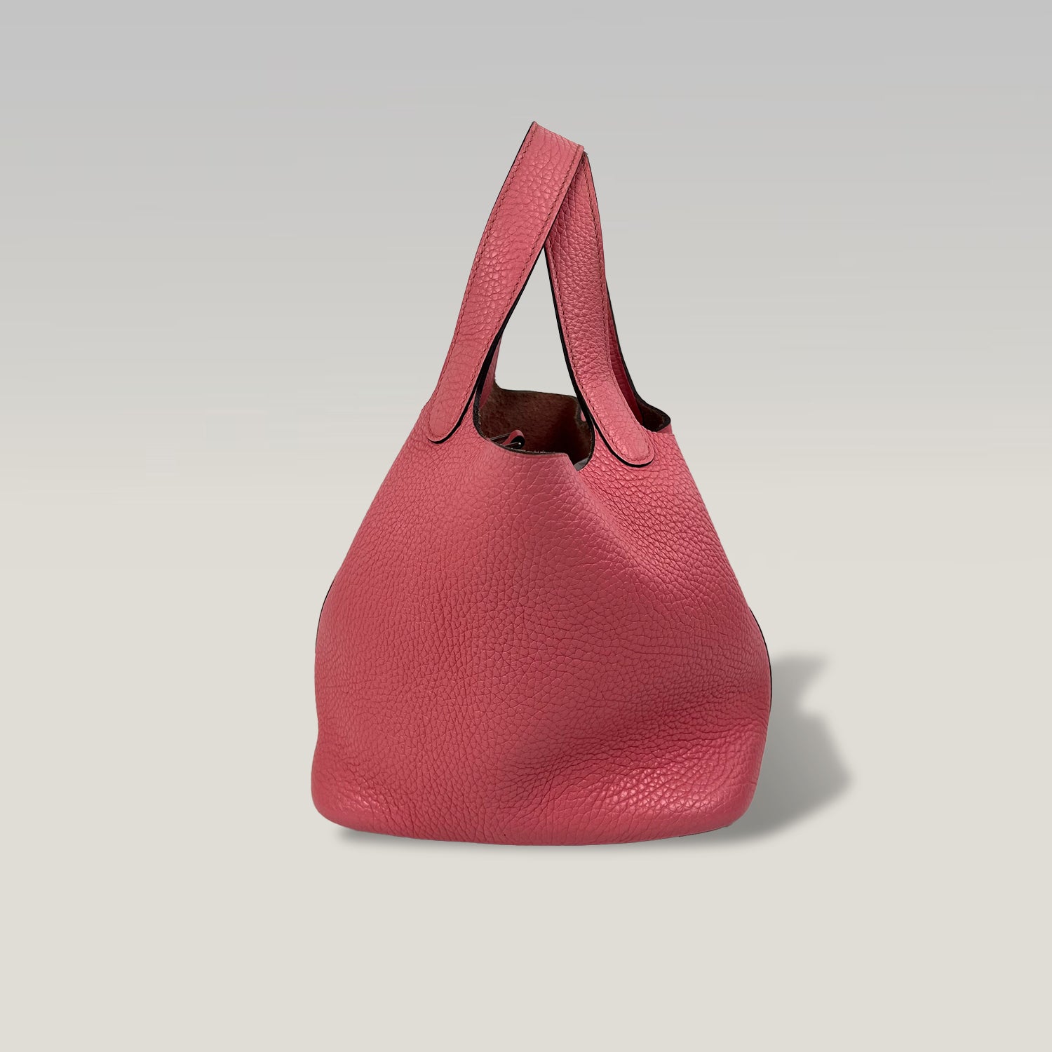 Hermès Picotin Lock 18 Borsa Donna in Pelle Rosa con Hardware Argento
