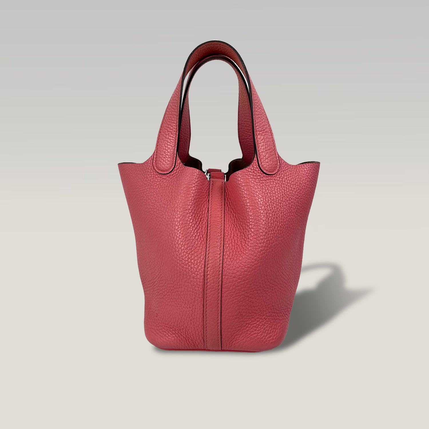 Hermès Picotin Lock 18 Borsa Donna in Pelle Rosa con Hardware Argento