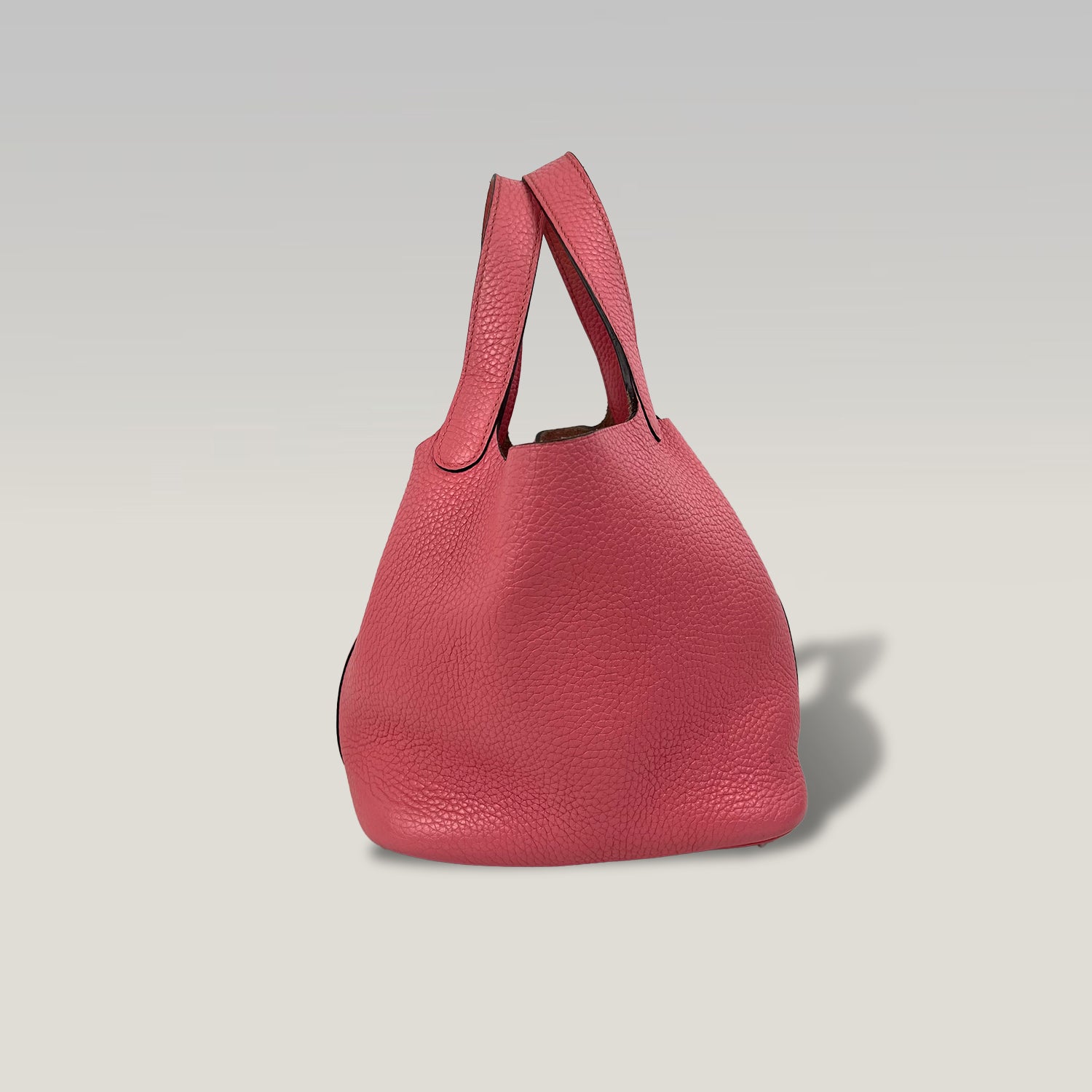 Hermès Picotin Lock 18 Borsa Donna in Pelle Rosa con Hardware Argento