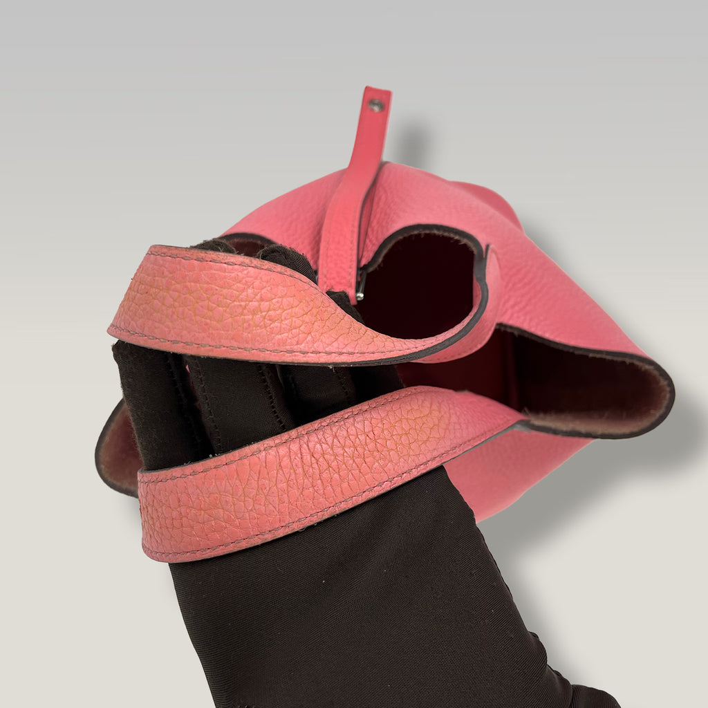 Hermès Picotin Lock 18 Borsa Donna in Pelle Rosa con Hardware Argento