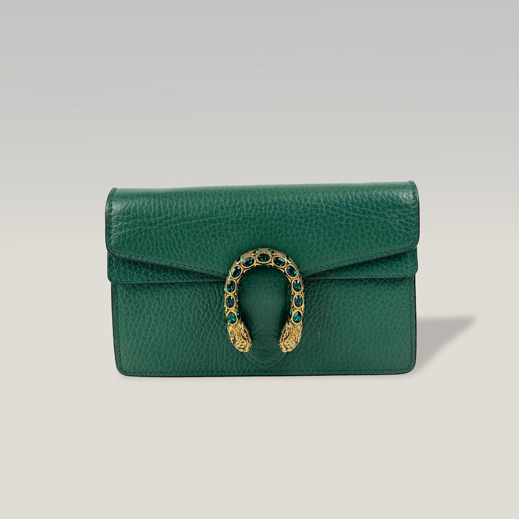 Gucci Super Mini Dionysus in pelle verde smeraldo