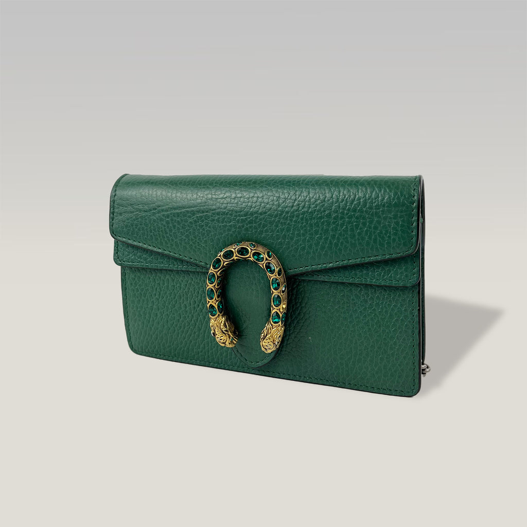 Gucci Super Mini Dionysus in pelle verde smeraldo