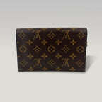 Louis Vuitton Flore Chain Wallet Monogram Canvas & Rose Red Leather WOC Crossbody Bag