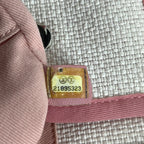 Chanel Deauville Medium Tote Bianca e Rosa in Tessuto con Manici in Pelle