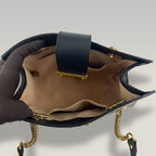 Gucci Padlock GG Supreme Bees Small Shoulder Bag Beige Ebony Canvas & Black Leather
