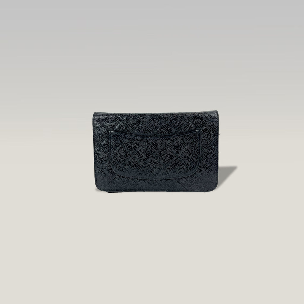 Chanel Wallet On Chain in Pelle Caviar Nera con Hardware Oro