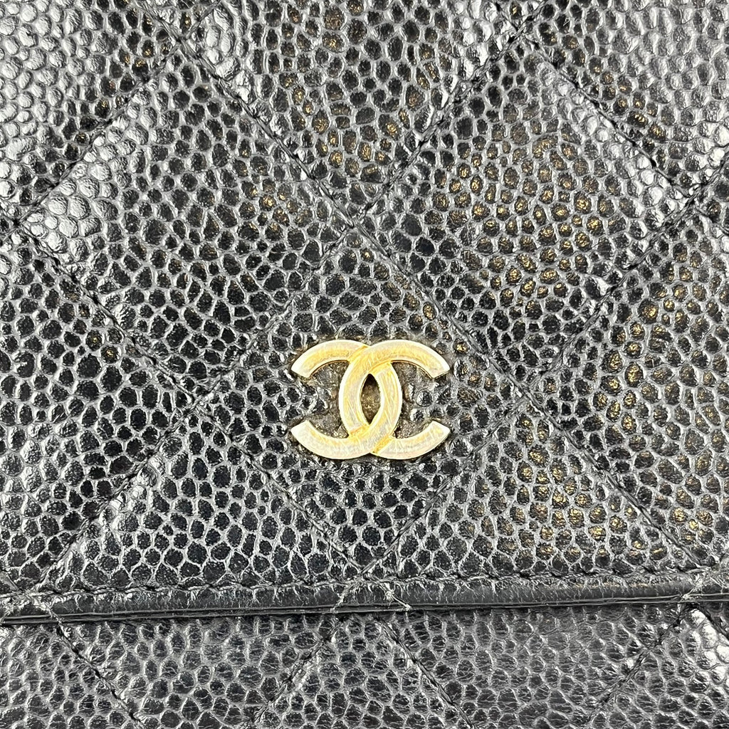 Chanel Wallet On Chain in Pelle Caviar Nera con Hardware Oro