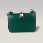 Valentino Garavani Rockstud Green Leather Shoulder Bag