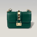 Valentino Garavani Rockstud Green Leather Shoulder Bag
