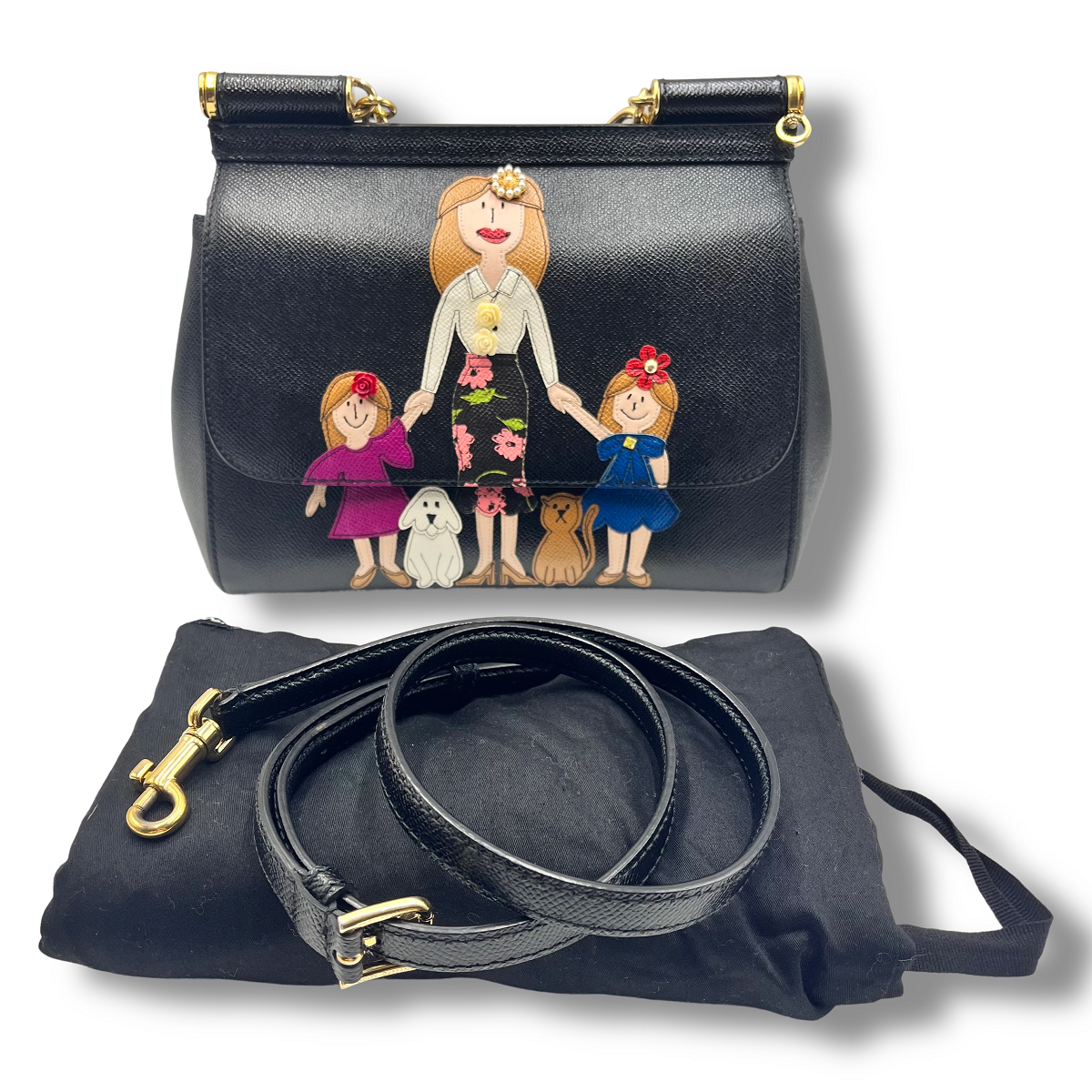 Dolce & Gabbana Miss Sicily Medium – Borsa Crossbody in Pelle Dauphine