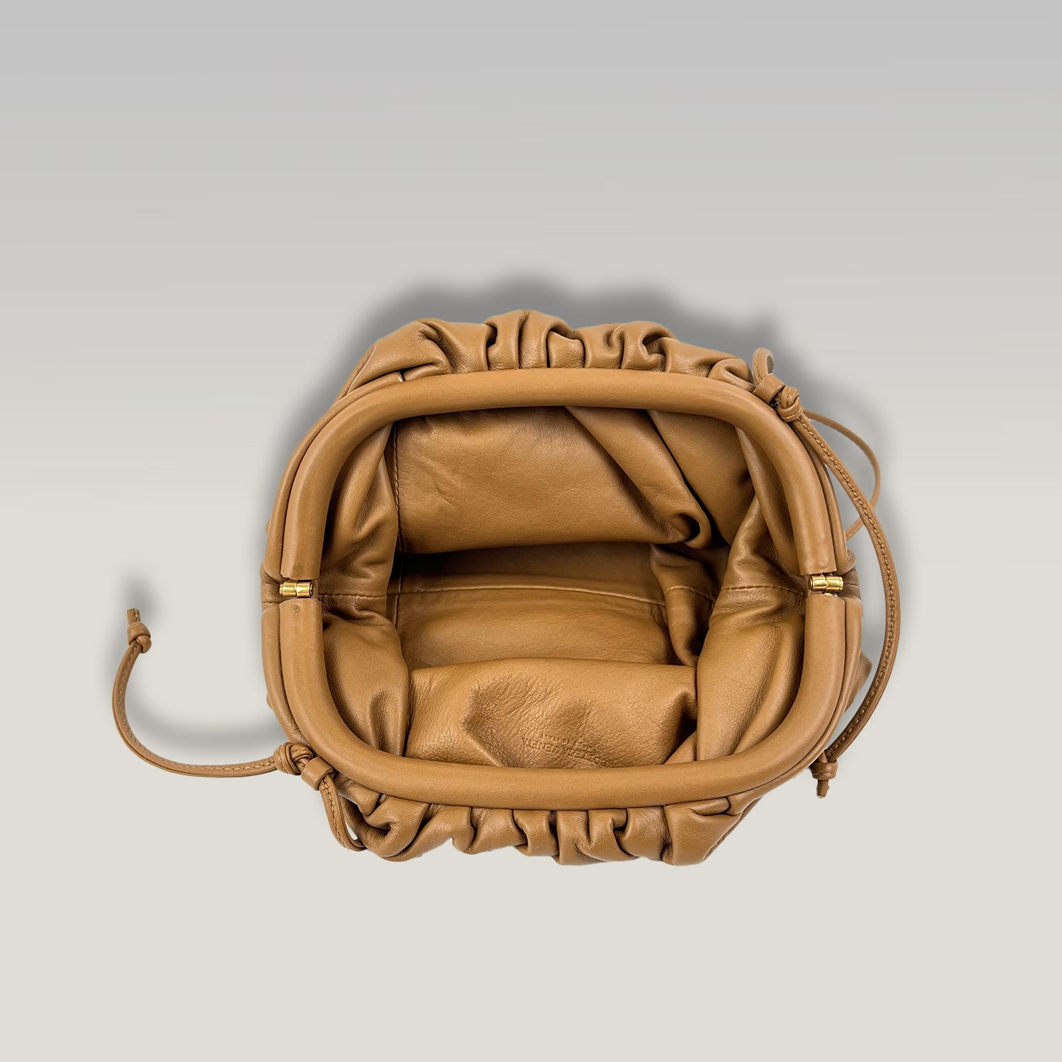 Bottega Veneta The Mini Pouch in Teak Leather 